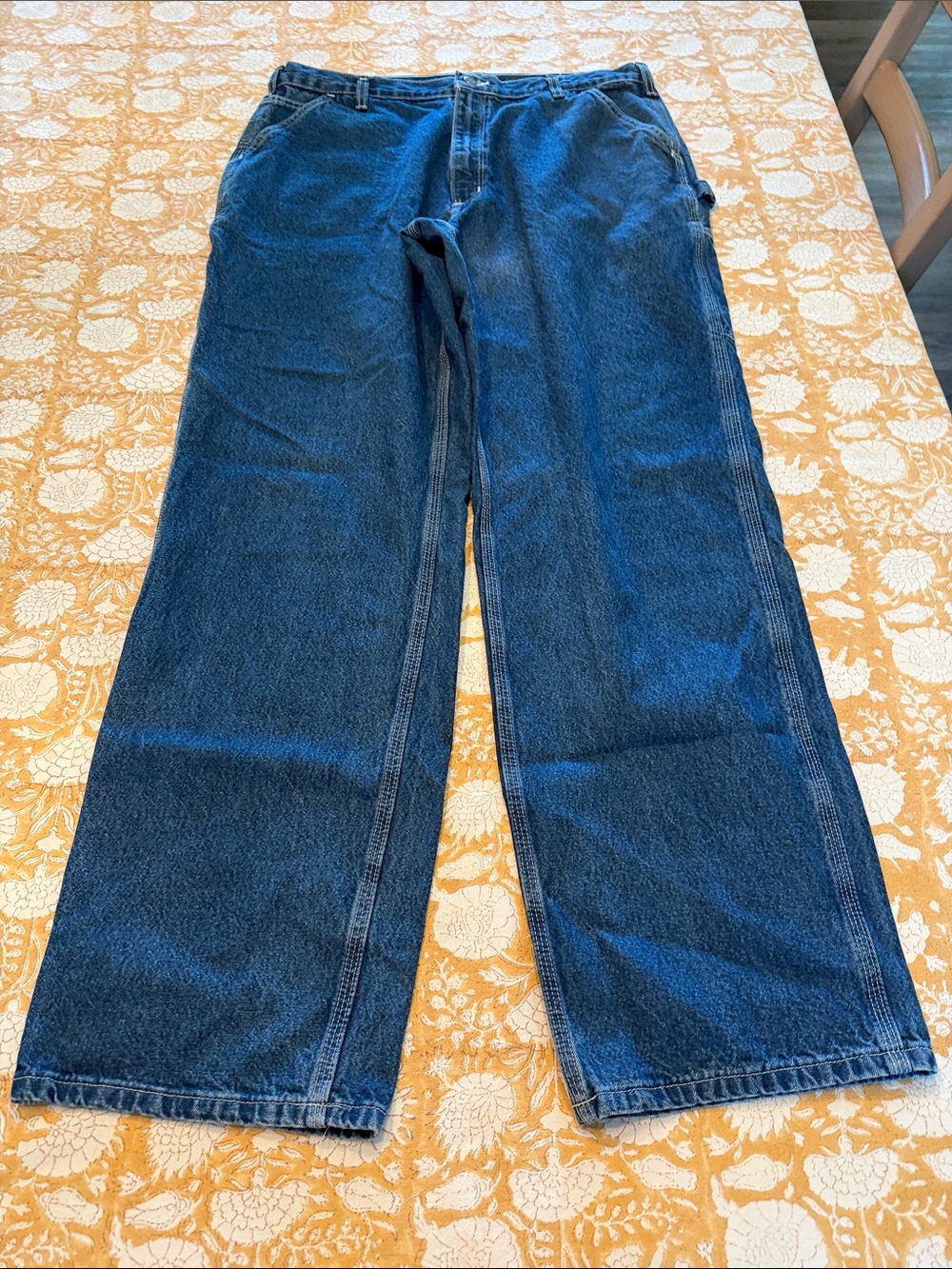 Carhartt 38x34 Relaxed Fit Dark Blue carpenter Denim Jeans loose original fit